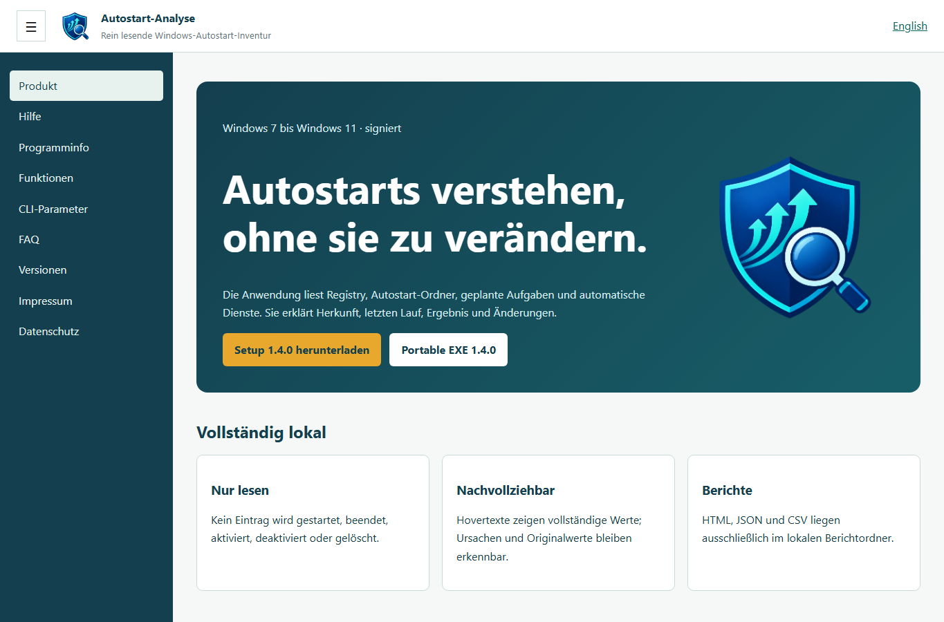 Screenshot: Autostart-Analyse