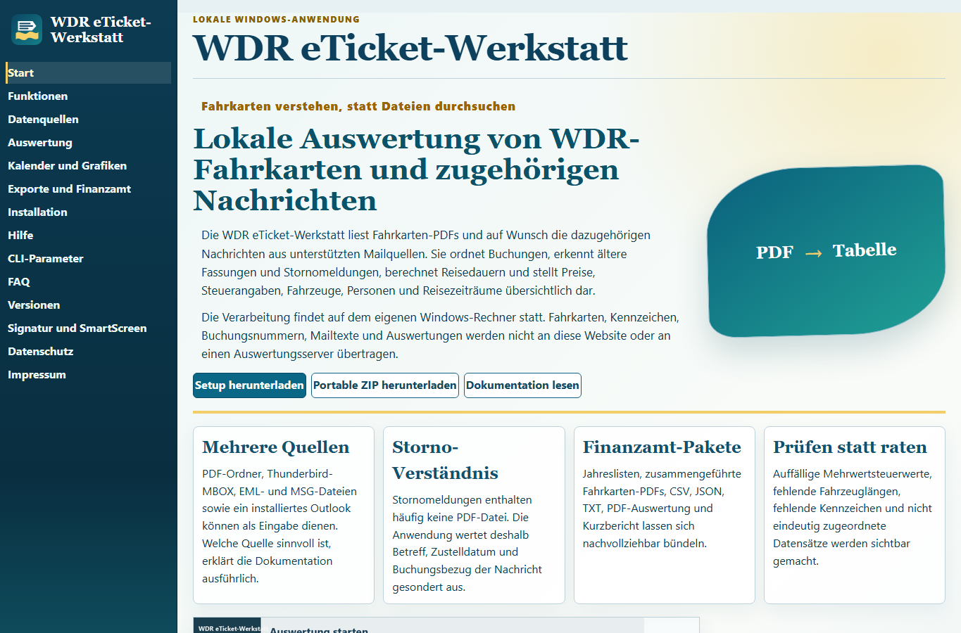 Screenshot: WDR eTicket-Werkstatt