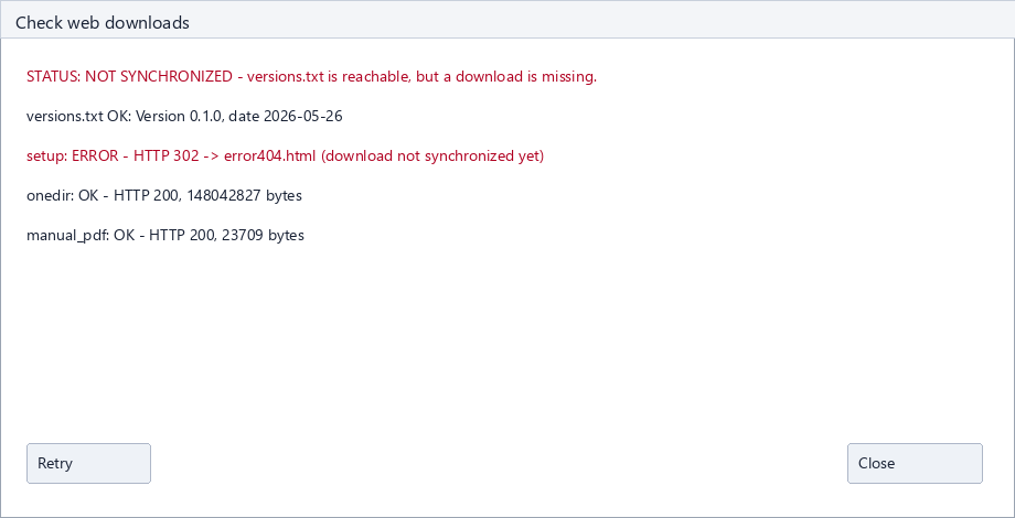 Check web downloads