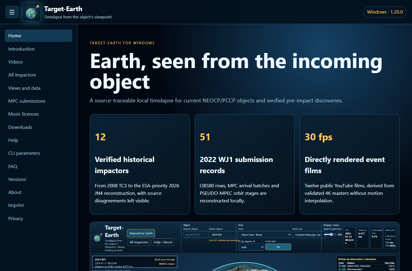 Screenshot: Target-Earth